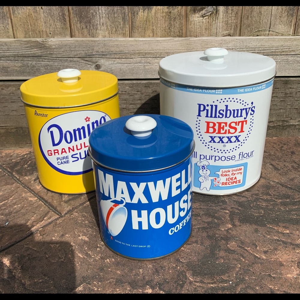 Vintage Metal Tin Set
